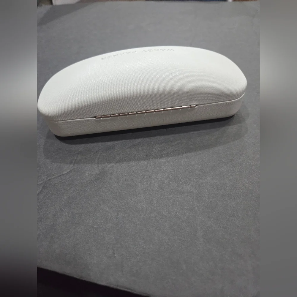 Warby Parker White Glasses Case Light Gray Color